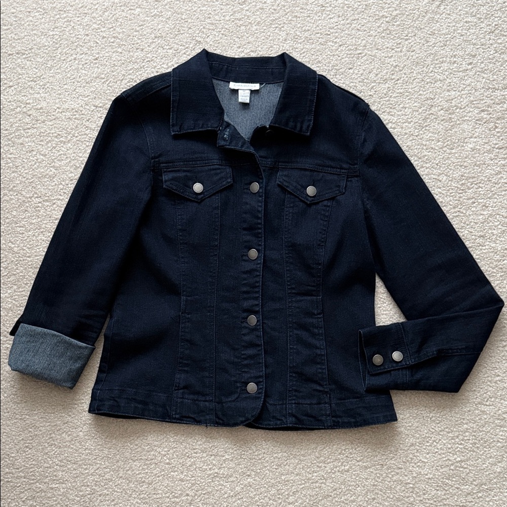 Charter Club Dark Wash Jean Jacket Size M